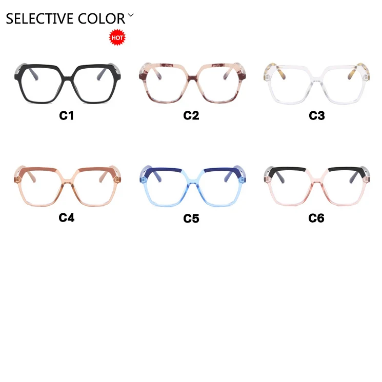 New Outdoor Custom Logo Anti Blue Light Computer Wholesale Manufacturer Square Glasses Eyeglasses Frames Optical Glass