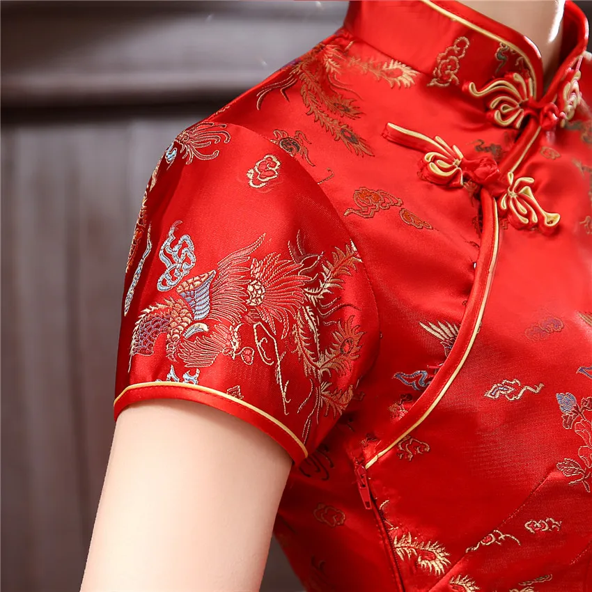 Plus Size S-6XL Traditional Chinese Dresses Cheongsam Long Qipao Dress Sexy Split Tang Costume Lady Banquet Qipao