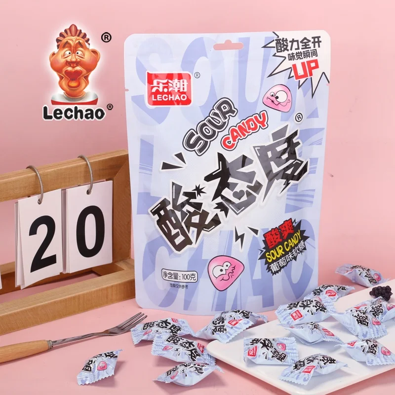 Chinese Candy Factory Wholesale Halal Sour Candy Bulk Coated Gummy Candy For Kids