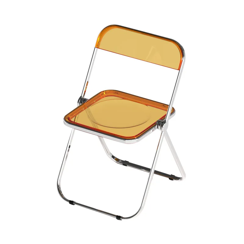 Portable Plastic Pendulum Transparent Chair Acrylic Folding Dining Chair Fashion Photo Chair