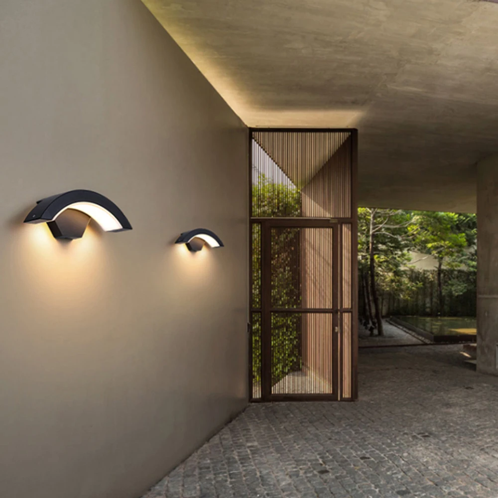 Outdoor Lighting Wall Lamp 18W 3000K Aluminium And Acrylic Lampshade Wall Lamps For Corridor