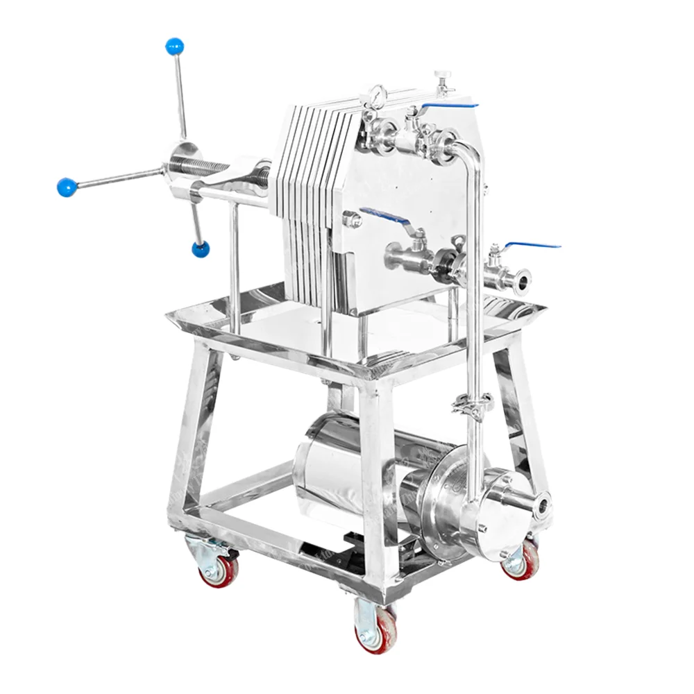 Stainless steel SS316 SS304 Plate And Frame Filter Machine With High Filtration Accuracy Filter Pads
