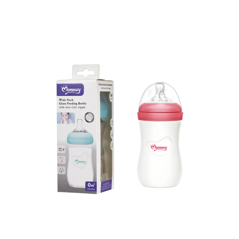 
Borosilicate Glass Feeding Bottle 240ml MOQ One Carton Factory Directly Supply 