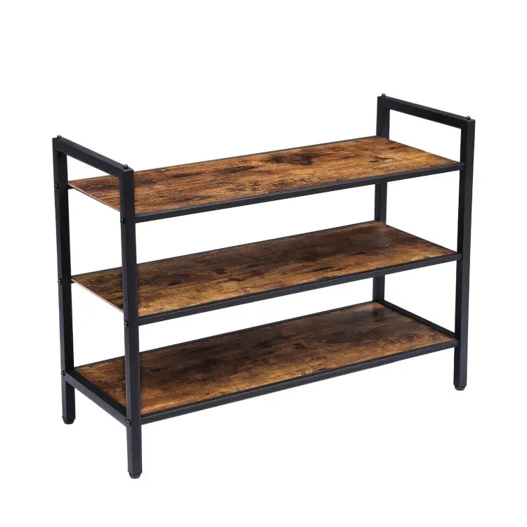OEM 3 Tier Shoe Storage Rack with Shelf for Closet, Custom 3 Layer Shoe Stand Shelf for Entryway 8/12 Pairs Shoes Organizer
