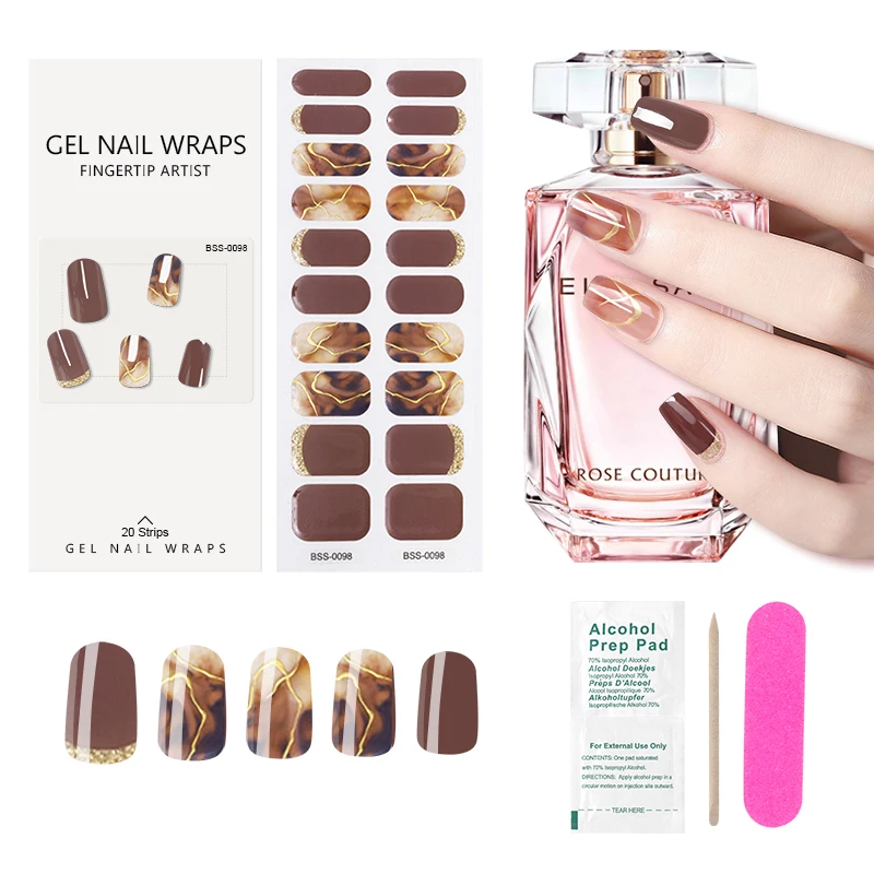 УФ гелевая наклейка для ногтей корейский новый дизайн стойкая полуотвержденная УФ-Гелевая наклейка для ногтей