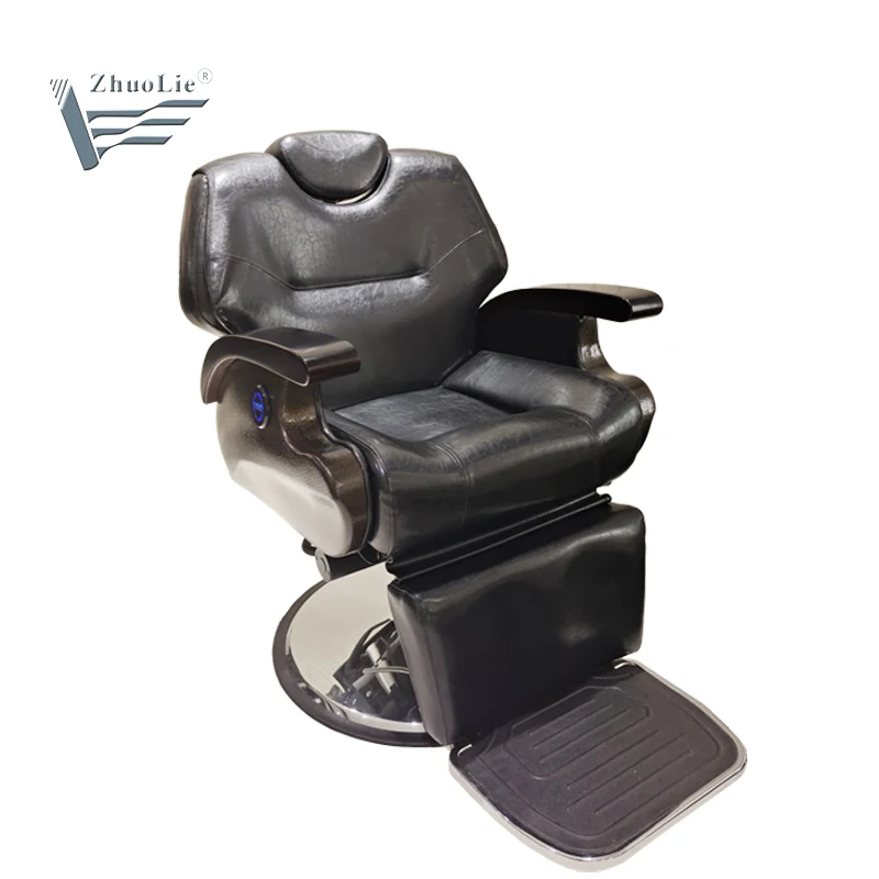 Factory Direct Electric Barber Chair Black Hairdressing Salon Furniture Hair Cutting Styling Chair