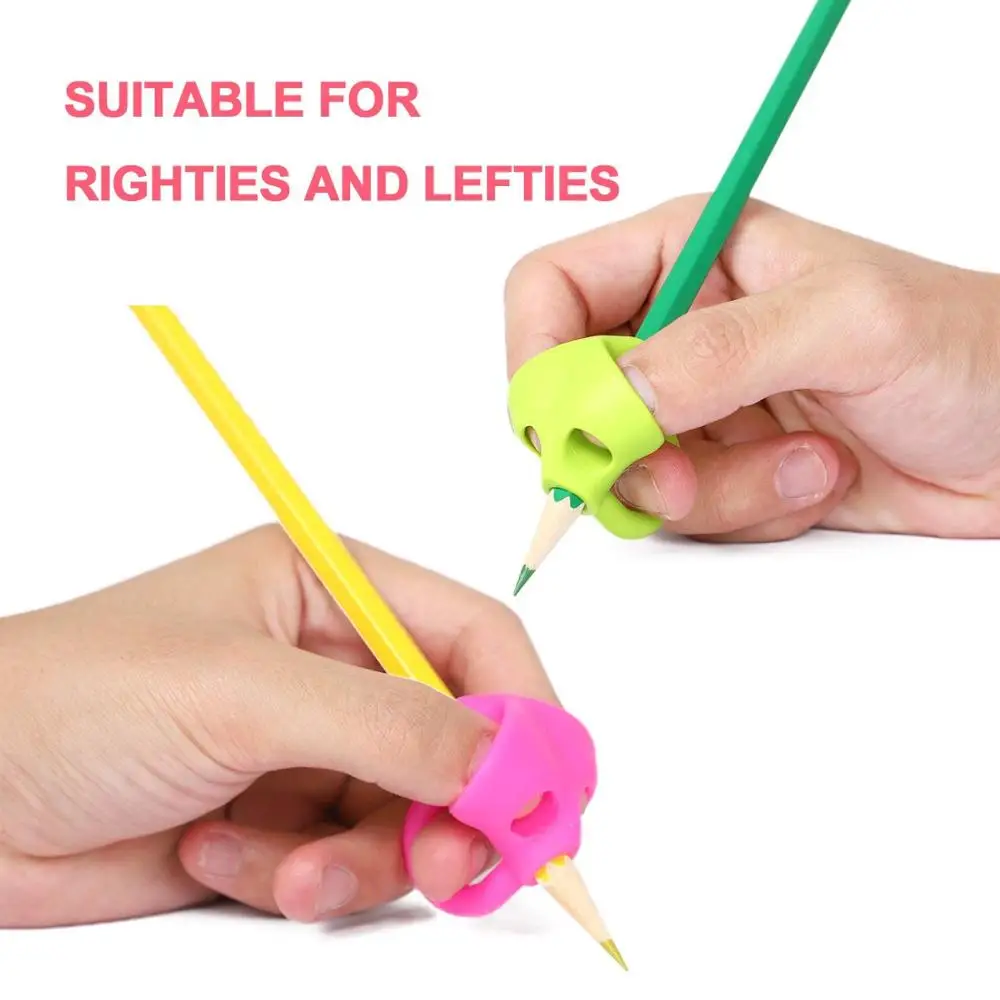 New Creative Animal Shaped Duck Silicone Pen Grip For Kid Children Student Silicone Rubber Finger Grips