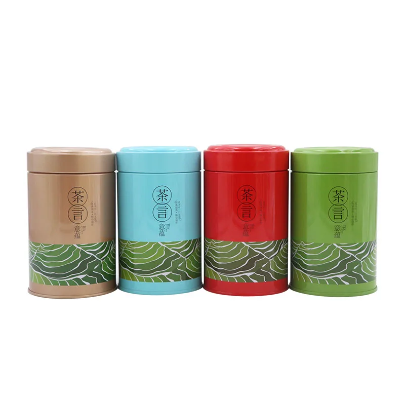 
Wholesale Food Grade Tea Packaging Box Round Tinplate Storage Mini Tin Can 