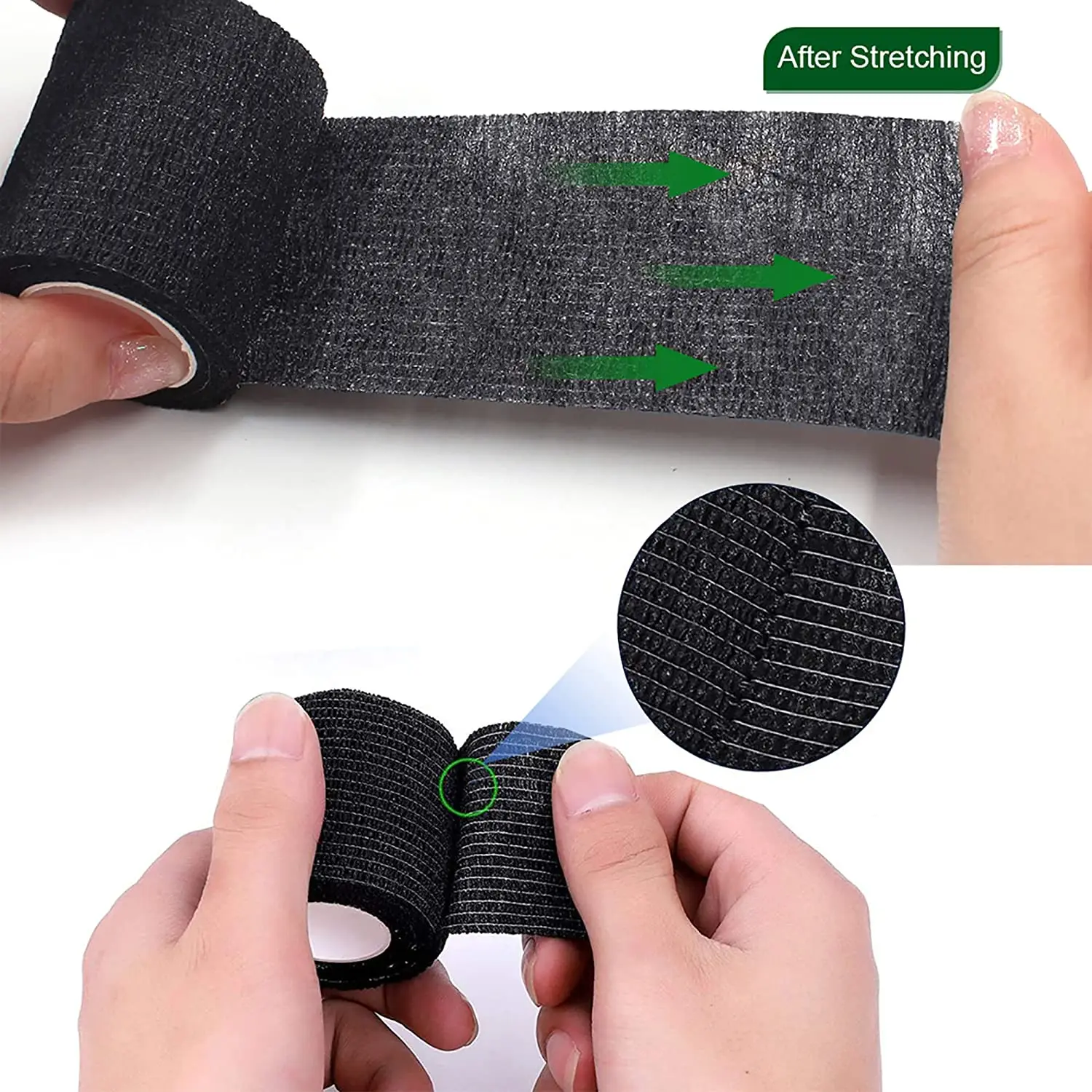 Wholesale Self Adhesive Bandage Wrap Tattoo Grip Cover Protect Elastic Black grip tape for tattoo machine