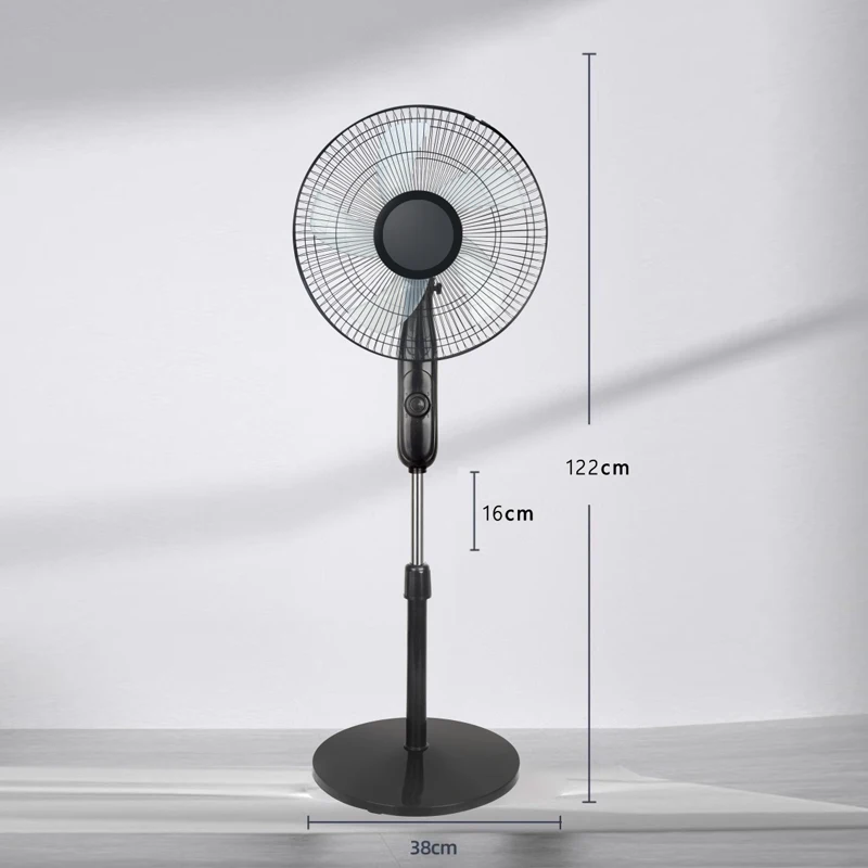 High Quality Rechargeable Remote Control Electric Fan 16 Inch Air Cooling Standing Pedestal Fan