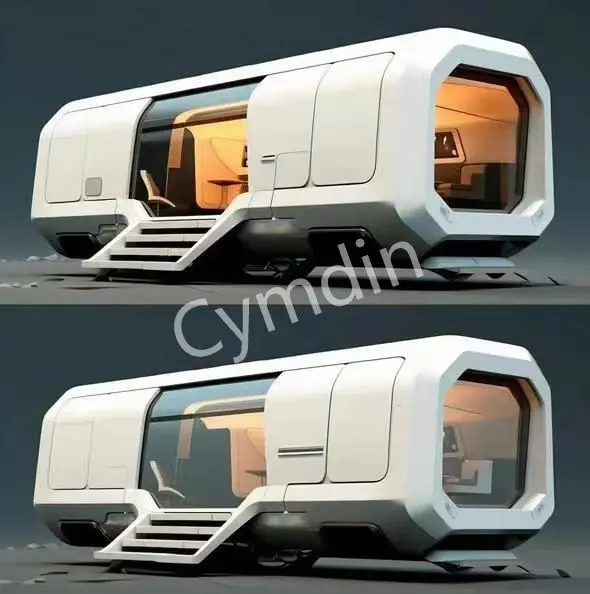 CymdinSpace Small Capsule Room Prefabricated Modular Container Home Hotel Cabin Mobile Bed Kitchen Bathroom-for Prefab Houses