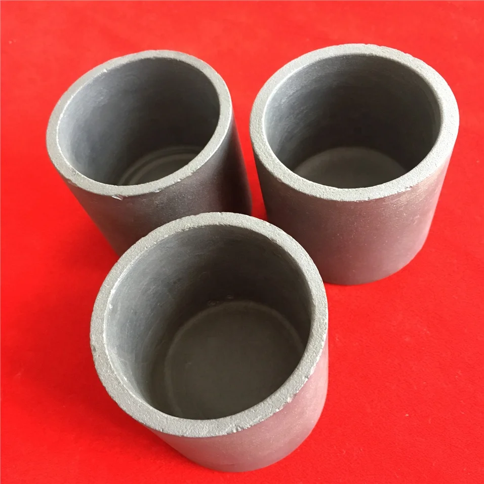 Heat resistant SISIC silicon carbide graphite crucibles for melting metal