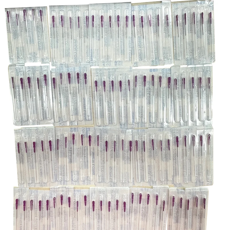 Shen Long Brand 100pcs/box 0.25X25mm Disposable Stainless Steel Handle Acupuncture Needles with CE with Tube