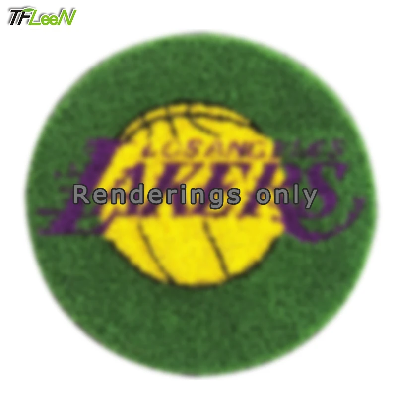 Artificial grass doormat sports team logo embroidered floor grass mat plastic grass mat