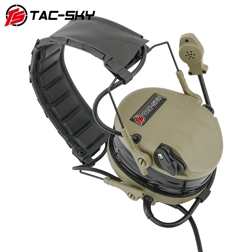 TS TAC-SKY Headset Tactical SORDIN Ultra Shooting Hearing Protection Noise Cancelling Pickup Headphone for Walkie Talkie