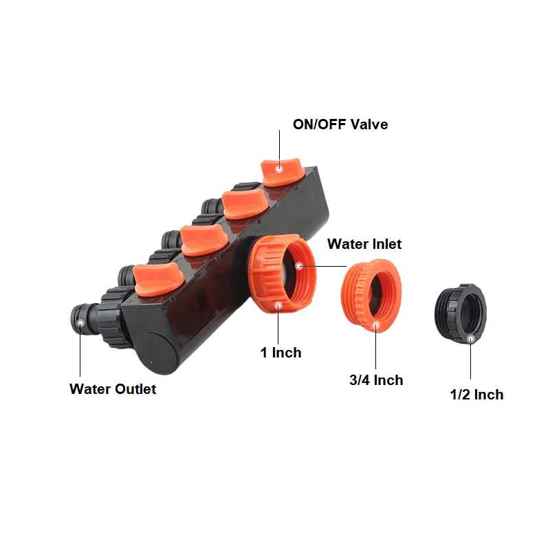 Garden Watering Tools 4 Way Hose Splitter Tap Faucet Garden Hose Connector For Hose Garden