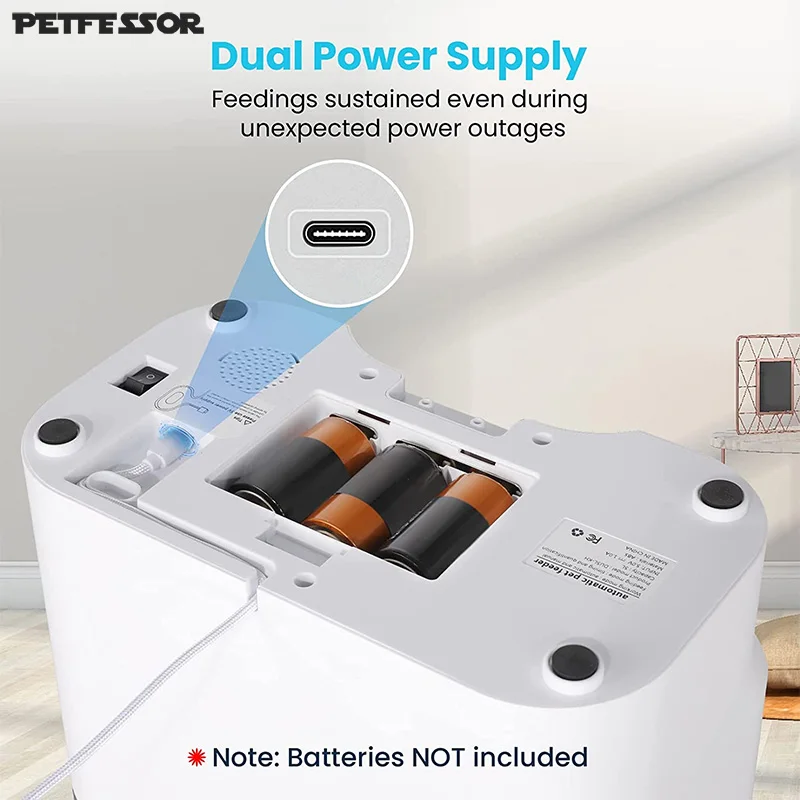 Automatic Cat Feeder, Elevated Pet Feeder for 2 Cats & Small Dogs,5L Pet Feeders for Cats Dogs