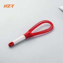 High QualityFast Dispatch Flat and Balloon Collapsible Twist Whisk Egg Beater Silicone Rotating Silicone Whisks for Cooking