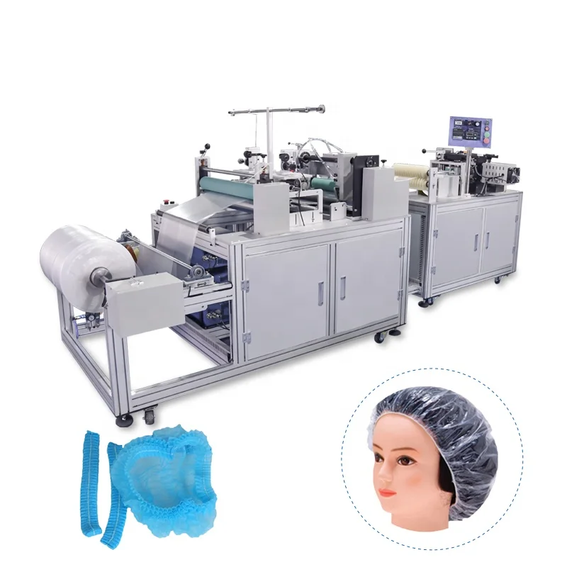 2021 High Speed Non- Woven Bouffant Clip Strip Cap Making Machine