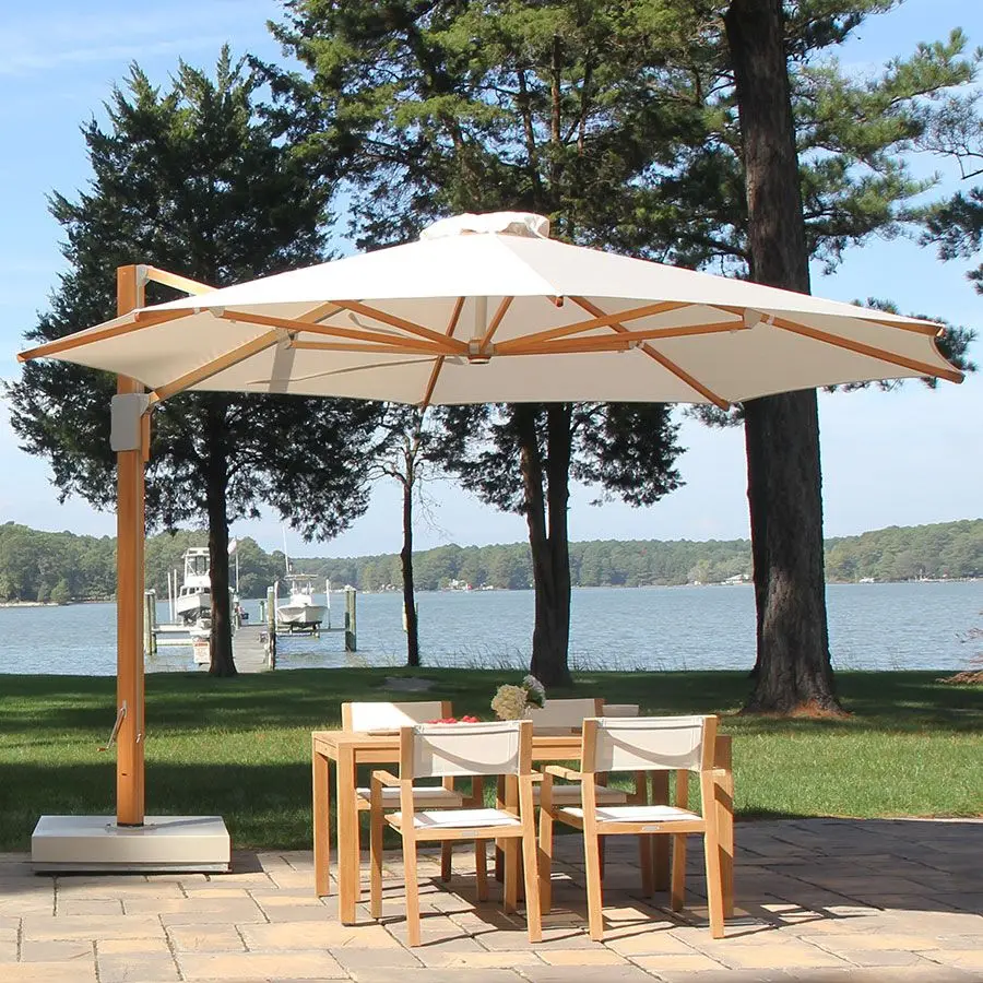Large size 12FT octagon cantilever parasol patio umbrella leisure heavy duty garden Roma umbrella offset patio umbrellas