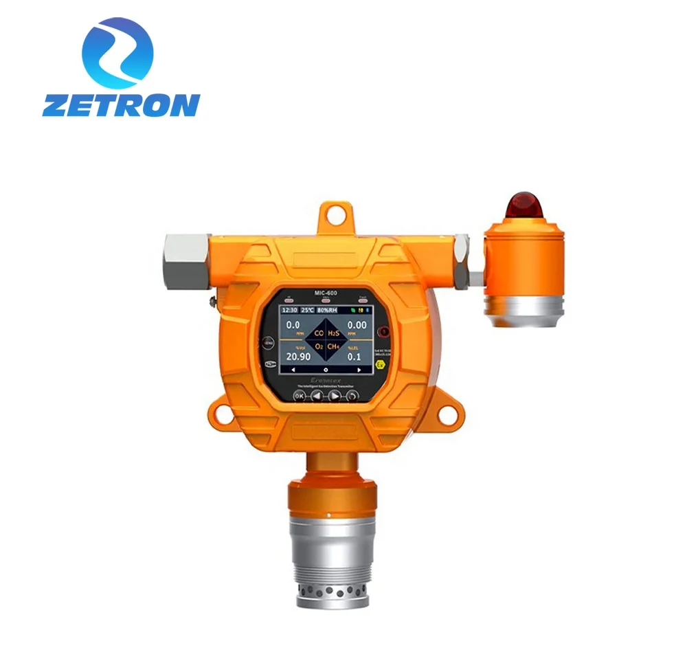 Zetron HF Hydrogen Fluoride Gas Leak Detector MIC600 24h Continuously Wall Mounted Suction Type