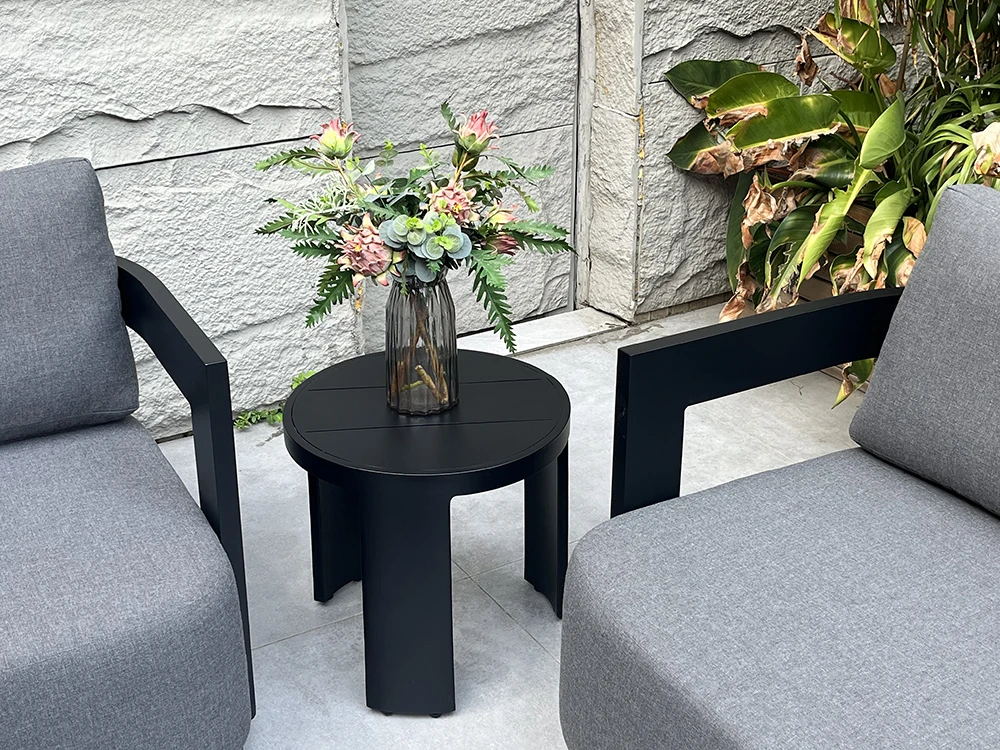 2024 Designer All Weather Aluminum Outdoor Furniture Set High-End Metal Garden Sofa for Villa Patio