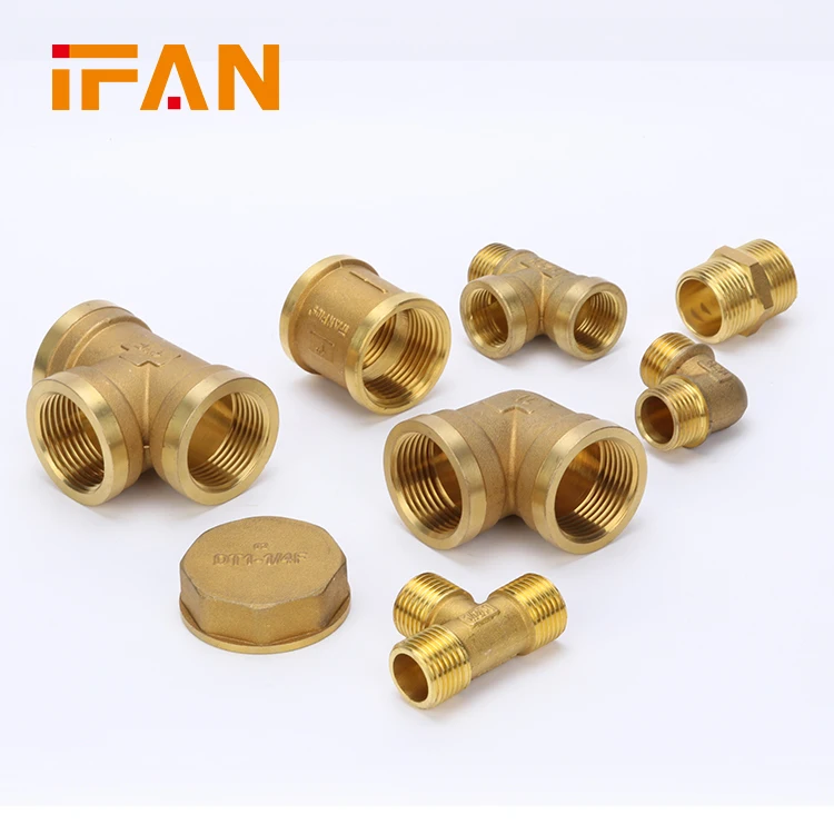 IFAN 1/2 '-2' CW617 равный редуктор с внутренней резьбой латунный Соединительный разъем соединительный Тройник адаптер