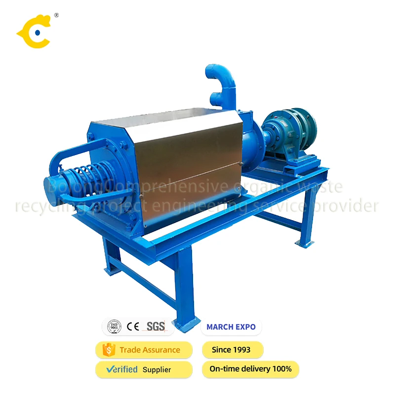 animal manure dehydrator/chicken dung dewatering seperator/screw press solid liquid separator/organic fertilizer making machine