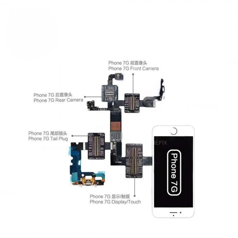 QIANLI ToolPlus iBridge FPC Test Cable for 6/6P/6S/6SP/7/7P/8/8P/X/XS/XSMAX Motherboard Fault Checking for Repair