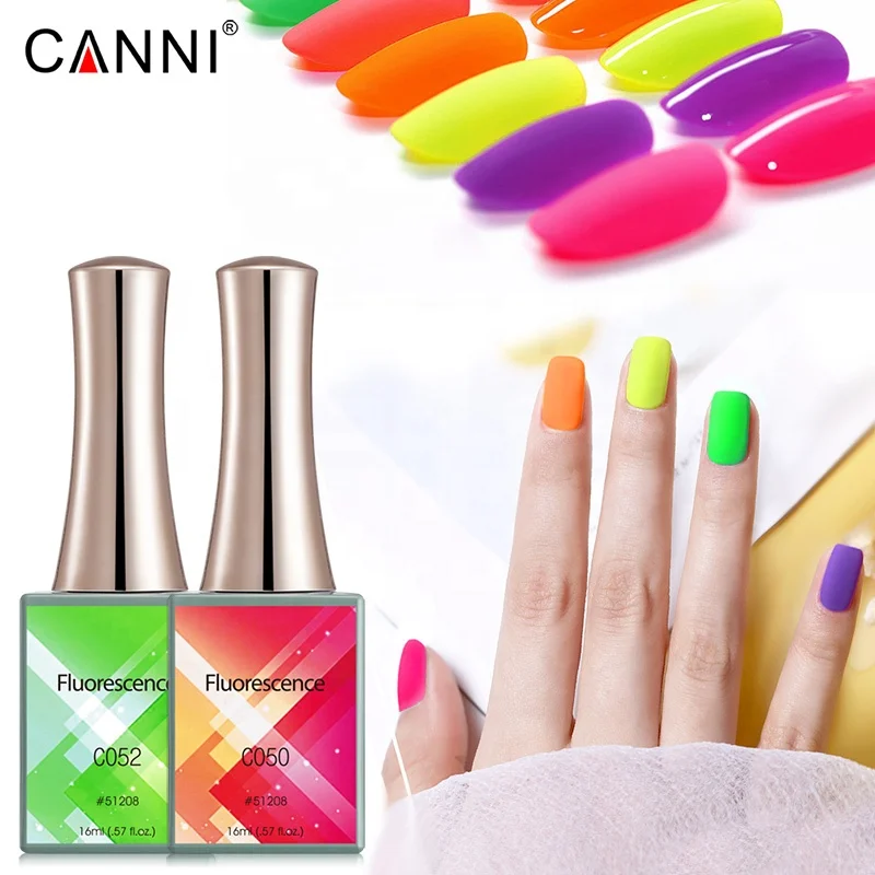  CANNI горячая Распродажа летняя цветная флуоресцентная Серия 16 мл неоновая гель-краска УФ отмачиваемый Гель-лак для ногтей