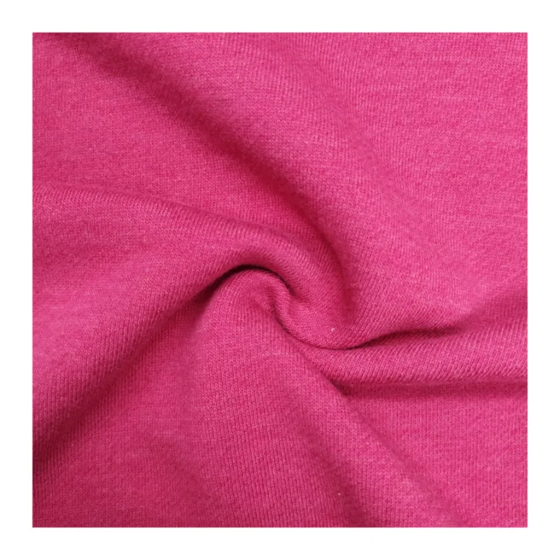 China Manufacturer Cheap Price And Good Quality Fashion Plain French Terry Toweling Dyed Cotton Knitted Fabric