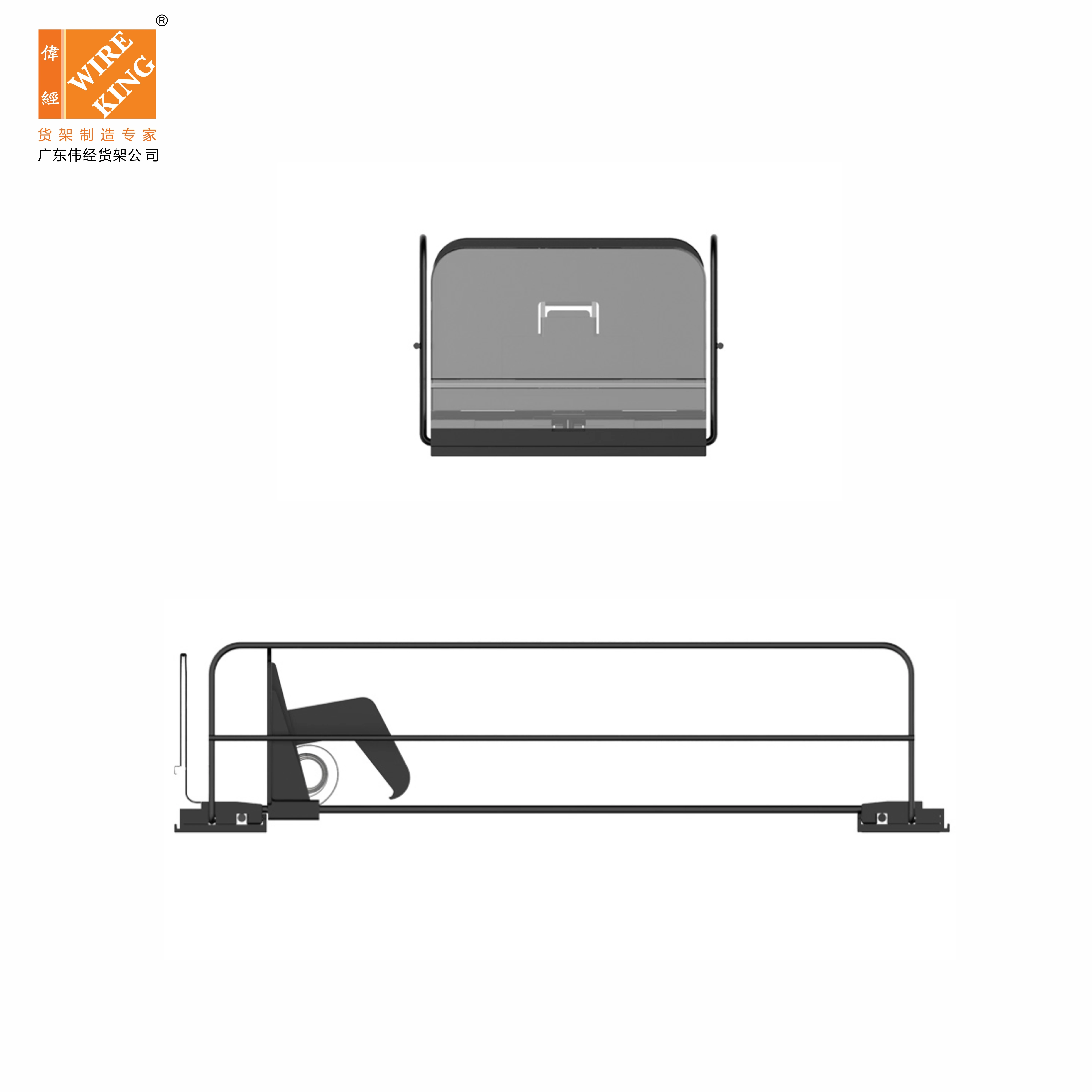 Metal Shelf Pusher System Beverage Box Chocolate Refrigerator Pusher Width Adjustable Drink Pusher