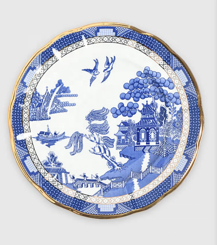 Luxury Blue And White Porcelain Ceramic Bowl Household Dining Blue And White Porcelain Bowl Rice Bowl Retro Chinese Tableware