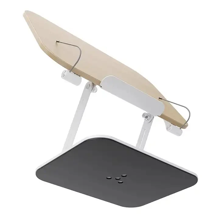 Plywood Ergonomic Book Holder Adjustable Cookbook Stands With Page Paper Clips Classic Foldable Book Reading Stand