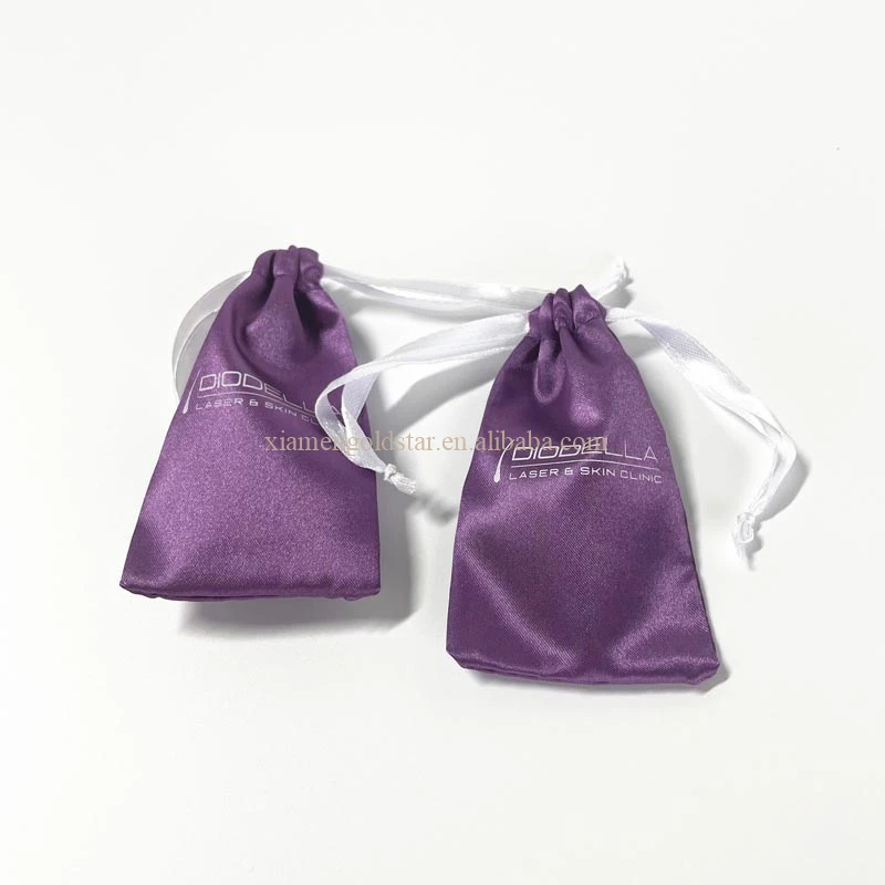 Luxury foldable cosmetic make up satin pouch envelope satin bag for jewelry