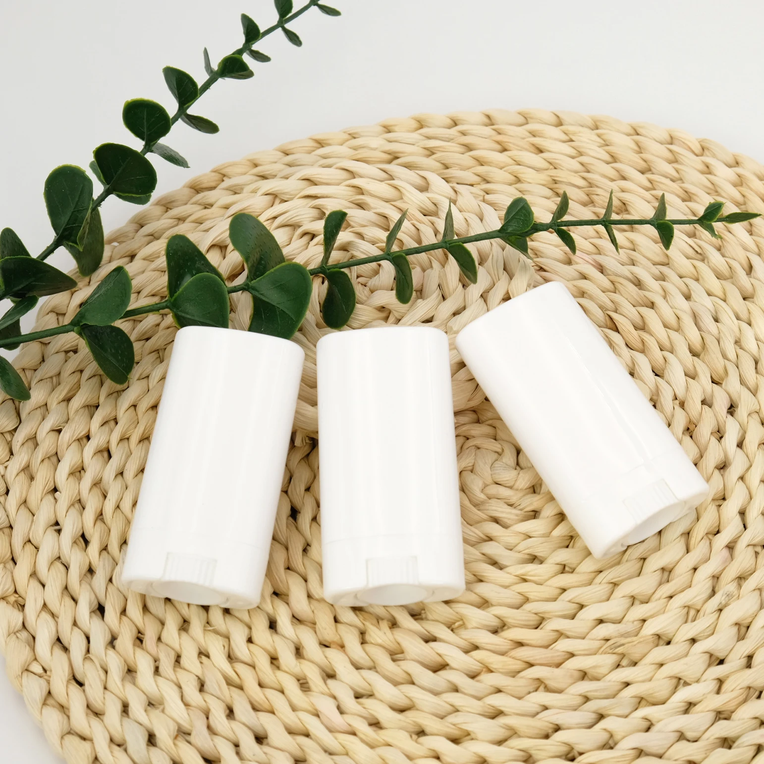 0.5oz Oval Shape Empty Deodorant Container Twist Up Cosmetic Stick