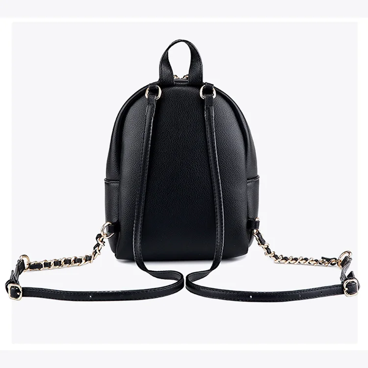 AZB197- Soft Pu Striped Chain Diamond Quilted TAX FREE Myanmar Made Ladies Backpack Pu Leather Korean Style Backpack for Girls