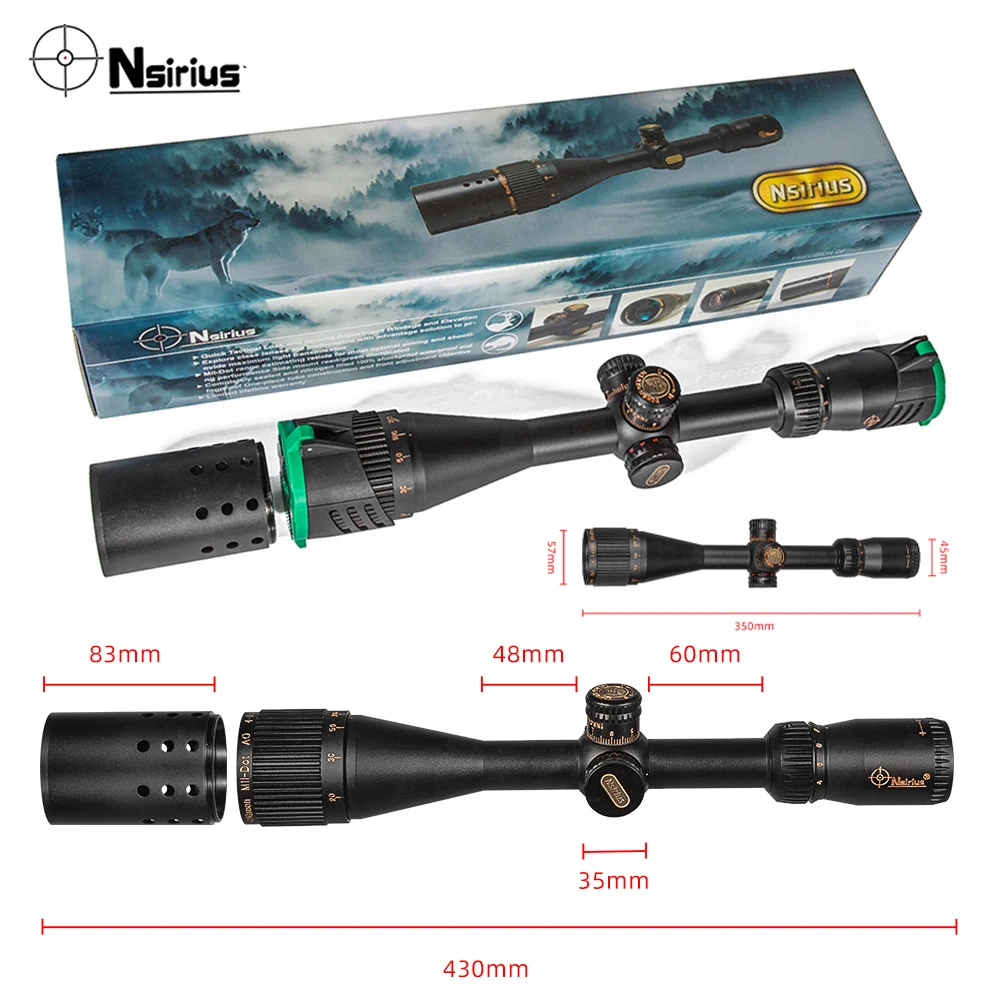 NSIRIUS 4-14X44 afg тактический Оптический зрительный прицел с креплением охотничья Серия 1 игровые уличные спортивные охотничьи прицелы