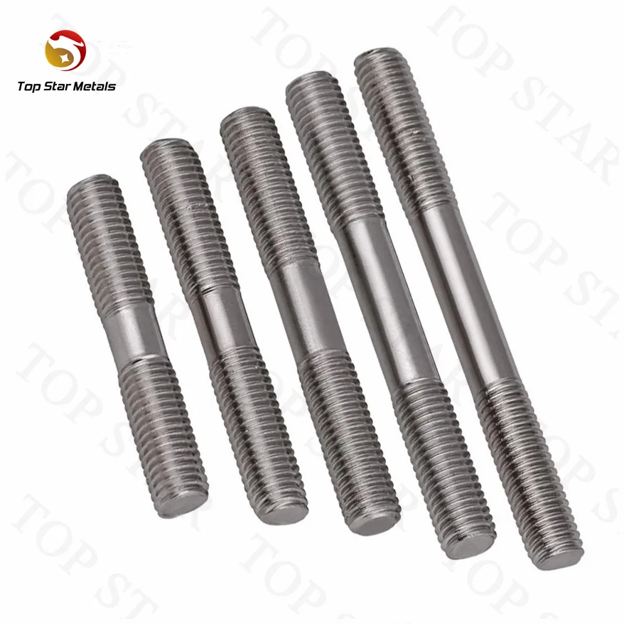 TITST Gr5 Titanium Bolt M3 M4 M5 M6 M8 M10 M12 M14 M16 Metric Full Threaded Bar Stud Rod bolt  Grade 2 Titanium Screw