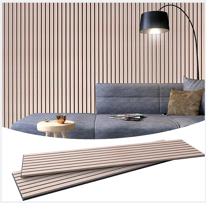 Diffusion Wall Panels, Decorative Sound Proof Panels for Home Office Studio Room Wood Acoustic Slat Panels