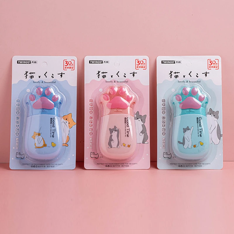 Kawaii Cat Correction Tape 30 Meters Long Custom Logo Correction Tape Decorative Roller Correction Tape