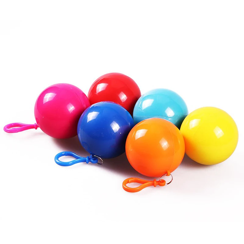 Promotional low price disposable PE raincoat poncho in plastic ball shell Rain cover egg wholes sale rain coat ponchos