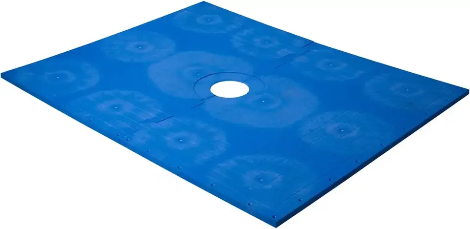 60X48in Shower Tray Pan ABS Material 2 Pieces Interlocked Watertight Fiberglass Reinforced