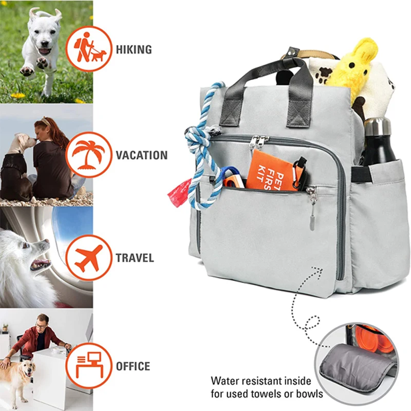 Airline Approved Pet Foods Accessories Storage Containers Organizer Backpack Dog Supplies Travel Bag