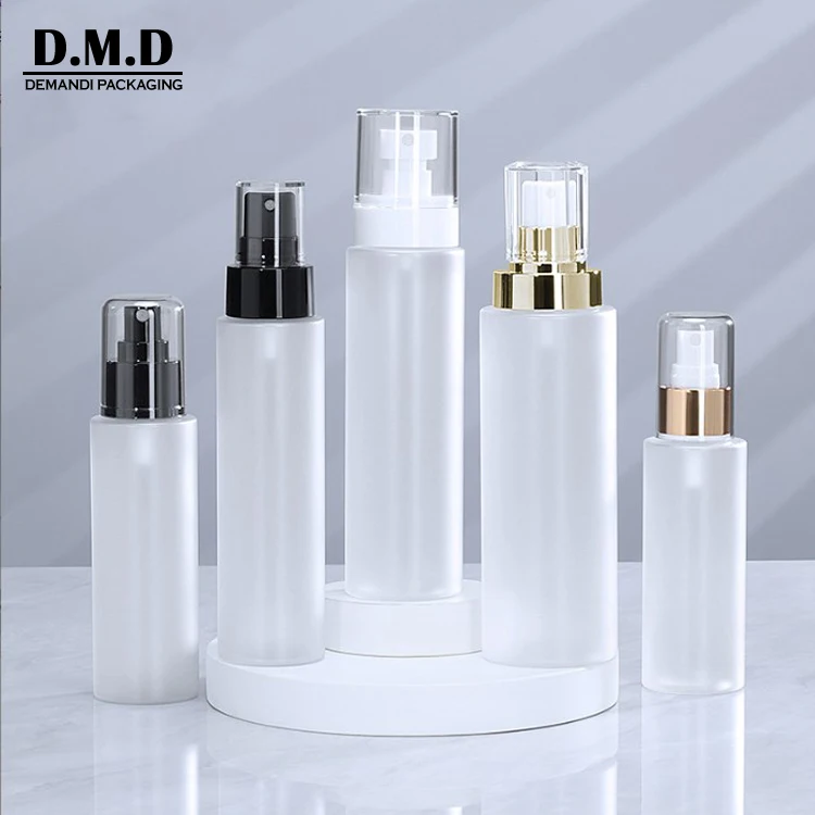 Customized logo 100 ml 3oz frosted 150ml 120ml plastic PET 250ml empty body mist cosmetic spray bottle packaging 8 oz