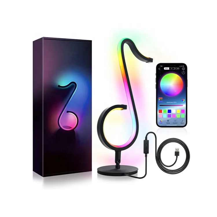 Bedroom note shape led light colorful lighting removable balls colorful home decoration bed wall lamp atmosphere RGB night light