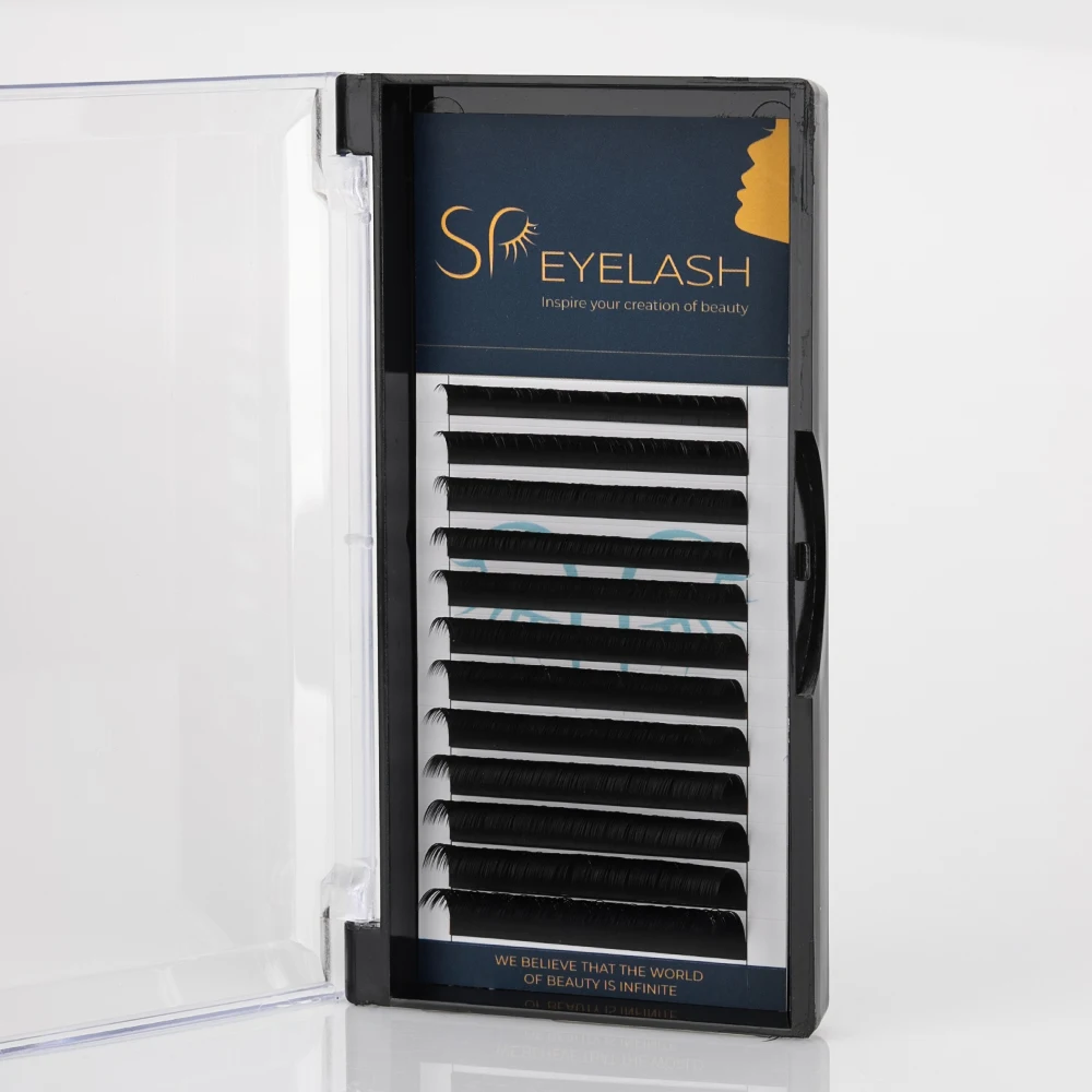 SP EYELASH Mix 8-15mm Faux Mink Eyelash Russian Volume Lashes Soft Ellipse Flat Eyelash Extensions Supplies