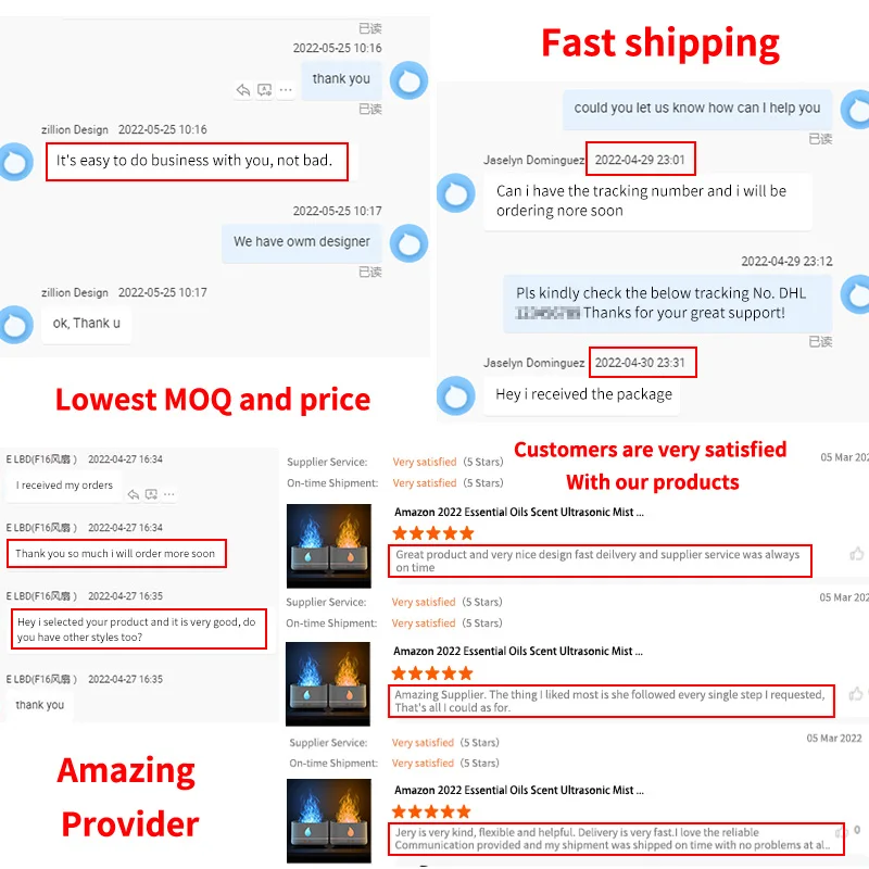 Amazon 2022 Essential Oils Scent Ultrasonic Mist Led Simulation 3D Blue Fire Flame Effect Air Humidifiers Aroma Diffusers