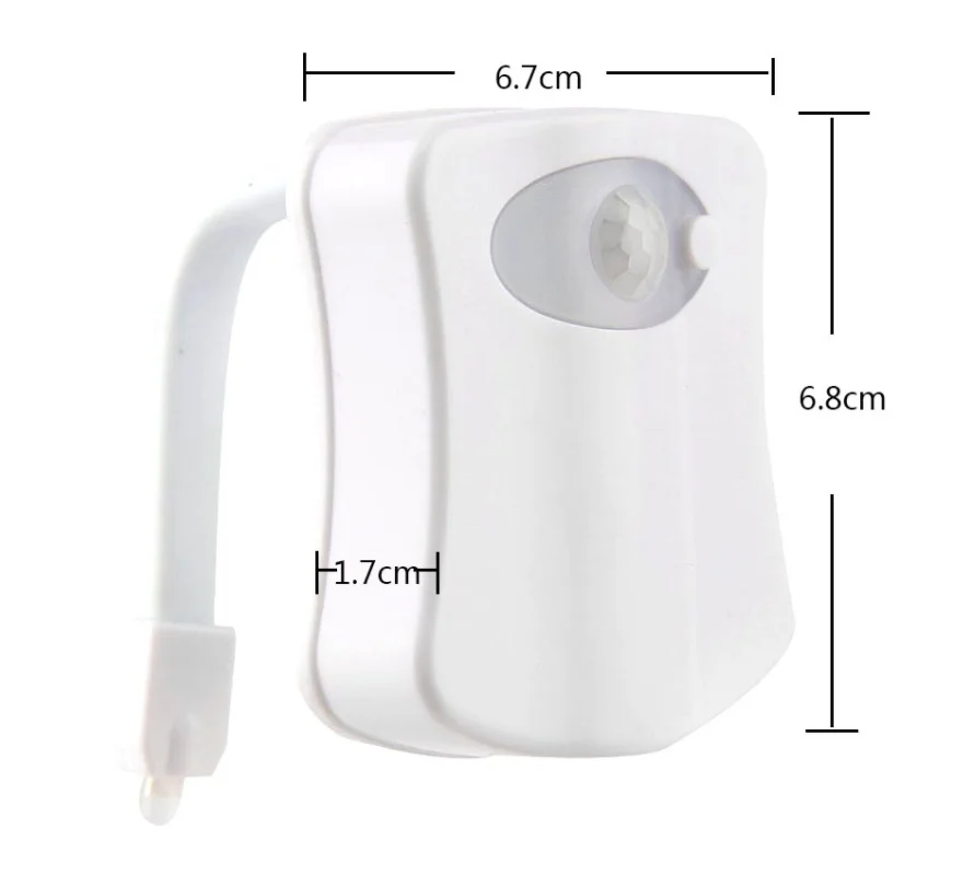 Smart PIR Motion Sensor Toilet Seat Night Light 8 Colors Waterproof Backlight For Toilet Bowl LED Luminaria Lamp WC Toilet Light