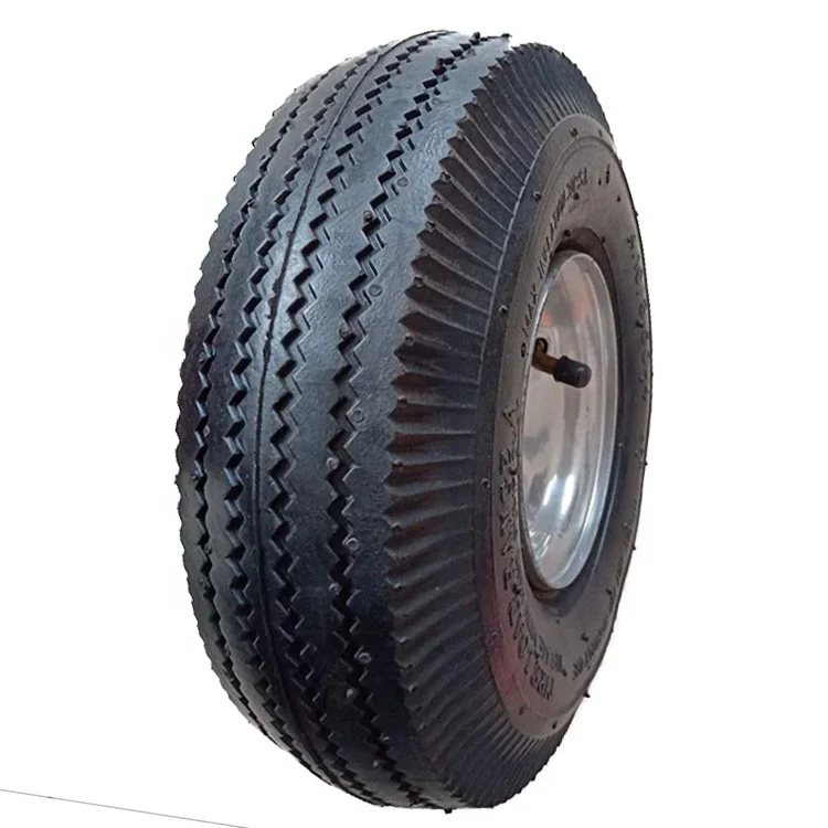 10 inch 4.10/3.50-4 pneumatic inflatable rubber wheel for trolley wagon cart